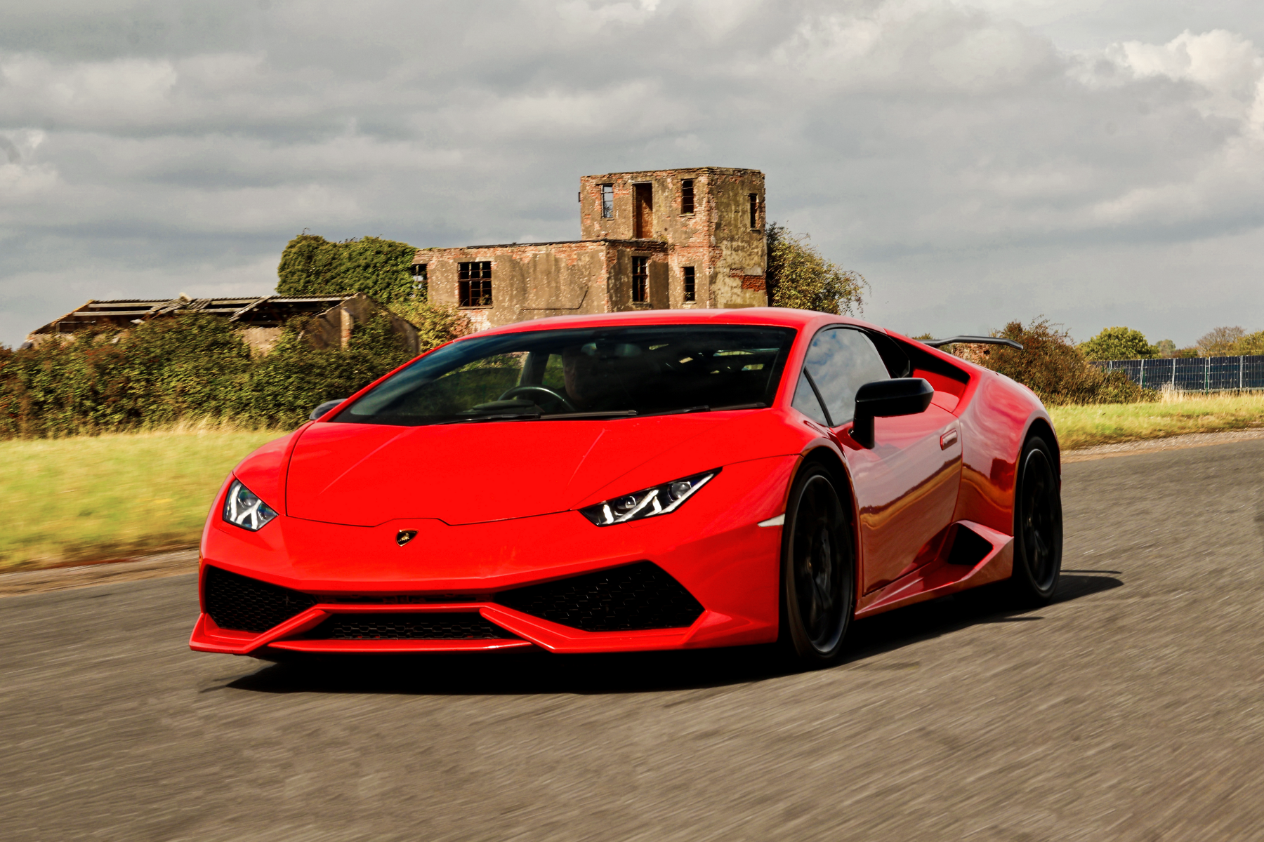 Lamborghini Huracan Orange On Track